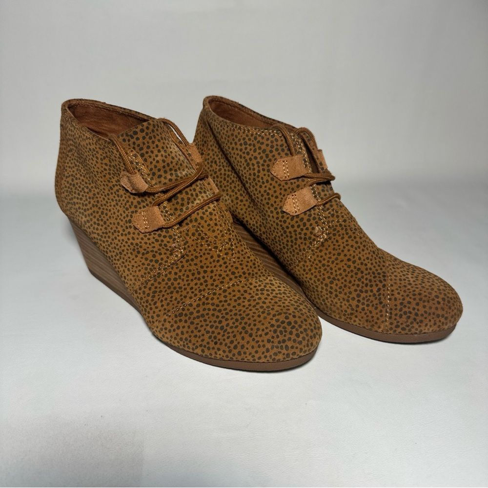 Toms Brown Wedge Ankle Boots